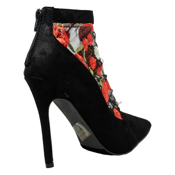 Chase & Chloe Betsy Embroidered Mesh Pump - Picture 3 of 5